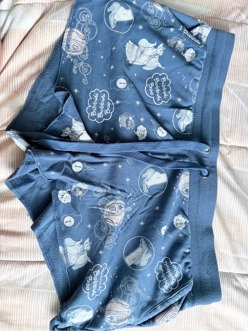 Disney Blue Printed Women's Lounge Shorts - Cinderella